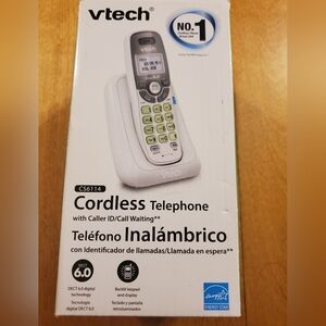 VTech CS6114 DECT 6.0 Cordless Phone W/Caller ID/Call Waiting White, Grey